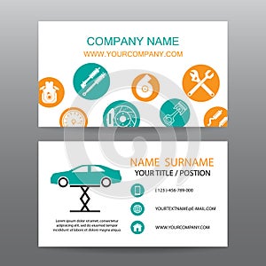 Business card vector background,car salesman