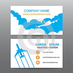 Business card vector background, guide tour companies