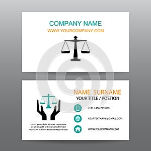 Business card vector background,Insurance law and Lawyer photo