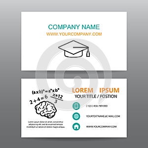 Business card vector background,Professors or teachers photo