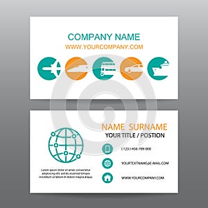 Business card vector background,tour companies