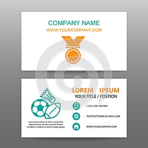 Business card vector background, trainer gym