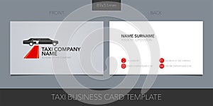 Business card vector template layout design for VIP taxi, limo cab service