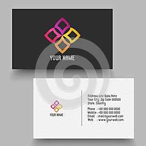 Business card or visiting card design.