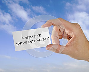 Business card for website development
