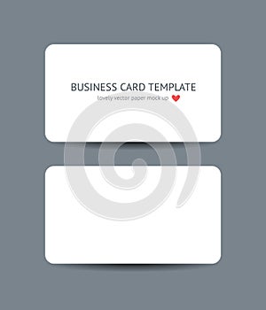 Business cards blank mockup template