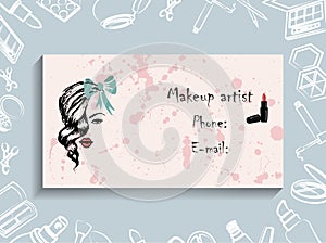 Business cards, corporate identity, corporate style, makeup artist, visagiste