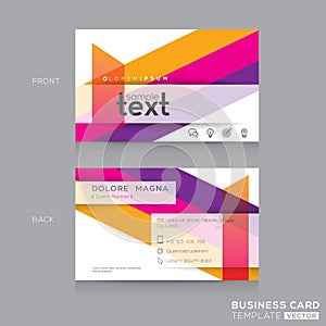 Business cards Design with abstract colorful banding shape background