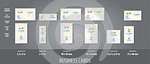 Business cards templates, vector graphic design.