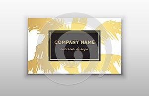 Business cards tropical graphic design, tropical palm leaf. Vector illustration. Creative business card template design