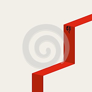 Business career opportunity or challenge vector concept. Symbol of success, progress, development. Minimal illustration.