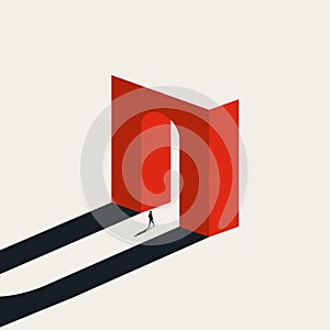 Business or career opportunity vector concept. Symbol of development, progress, ambition. Minimal illustration.