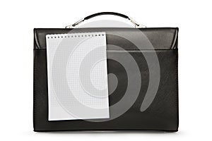 Business case on white and notepad