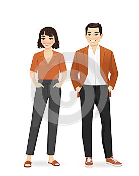 Business casual man and woman