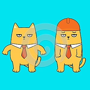 Business cat cartoon character