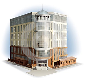 Business center. Detailed illustration.