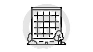 business center gardening line icon animation