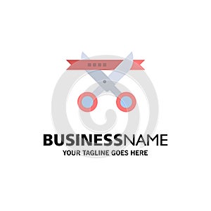 Business, Ceremony, Modern, Opening Business Logo Template. Flat Color