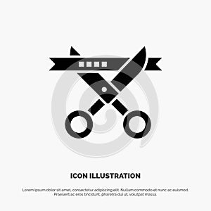 Business, Ceremony, Modern, Opening solid Glyph Icon vector