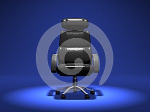 Business Chair On Blue Background