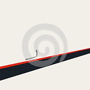 Business challenge vector concept. Symbol of finding solution, overcome, opportunity. Minimal illustration