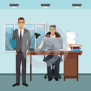 Business character in office scenario