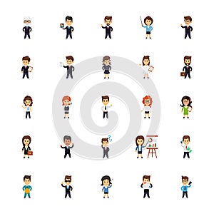 Business Characters Icons Set