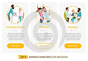 Business characters set.