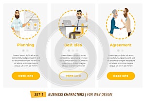 Business characters set.