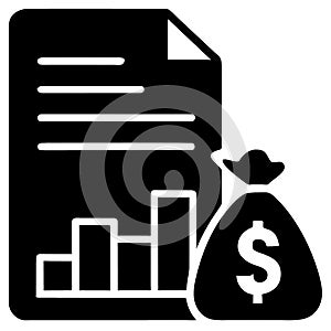 Business chart icon .Financial Flow Statements.