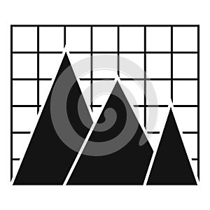 Business chart icon vector simple