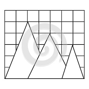 Business chart icon vector thin line
