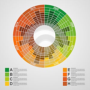 Business chart for infographic and reports.