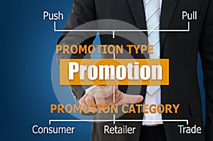 Business Chart of promotion type and cateory