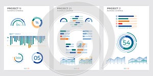 Business charts. Abstract elements business vector illustration.