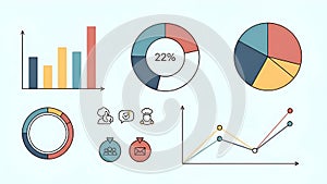 Business Charts and Graphs Data Visualization, Statistics, Analytics