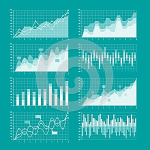 Business charts and graphs template