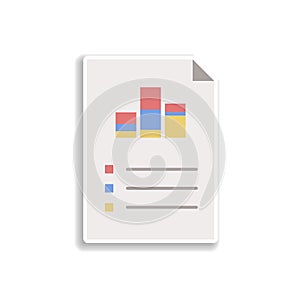 business charts sticker icon. Elements of charts in color icons. Simple icon for websites, web design, mobile app, info graphics