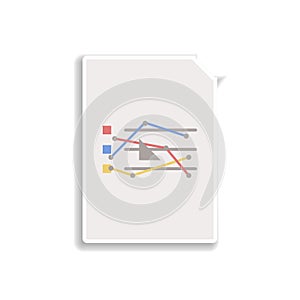 business charts sticker icon. Elements of charts in color icons. Simple icon for websites, web design, mobile app, info graphics