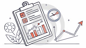 Business checklist report task completion vector, vector design Generative AI