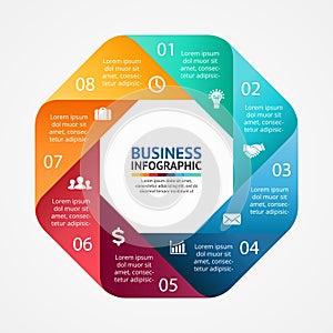 Business circle infographic, diagram with options photo