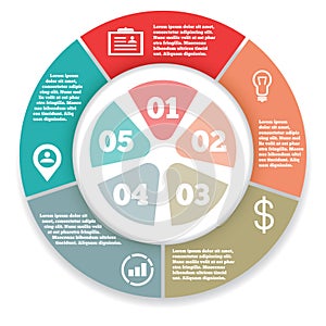 Business circle infographic, diagram, presentation