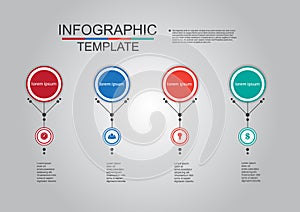 Business circle infographic template vector