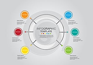 Business circle infographic template vector color