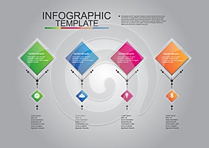 Business circle infographic template vector color design