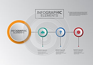 Business circle infographic template vector color design