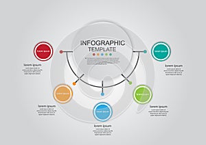 Business circle infographic template vector design