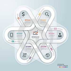 Business circle Infographics origami style.