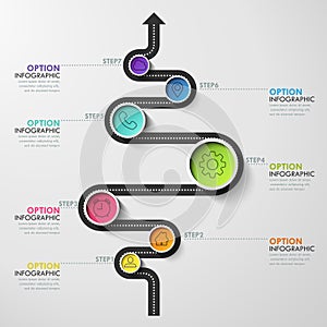 Business circle timeline banner