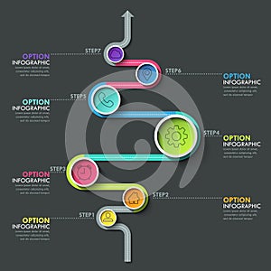 Business circle timeline banner